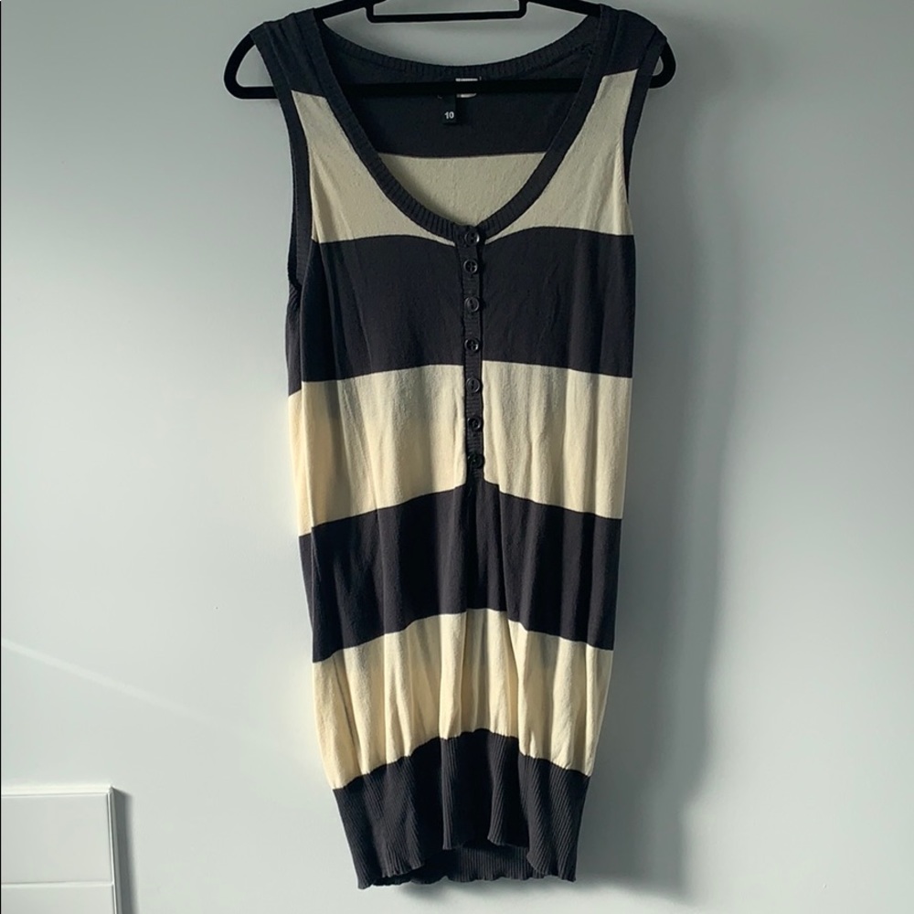 H&M Vintage Striped Sleeveless Knit Dress